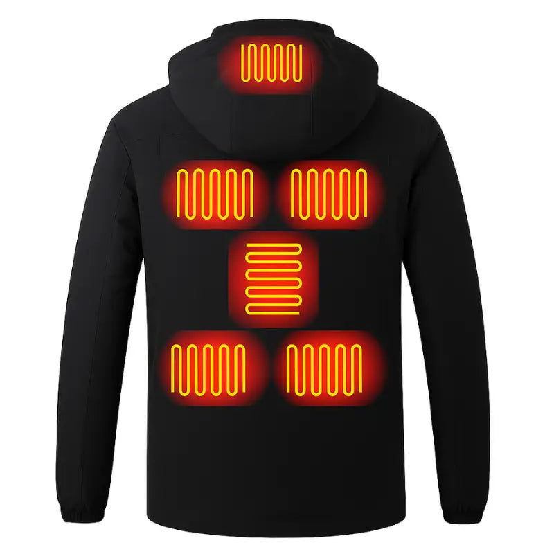 8-Zone Smart Heating Jacket Outdoor Ski Parka - USB-Powered & Weatherproof