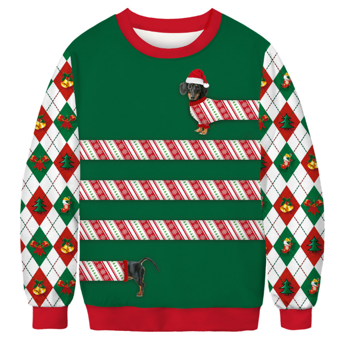 2024 Ugly Christmas Sweater  Men & Women Long Sleeve Pullover Hoodies Casual Unisex Sweatshirts