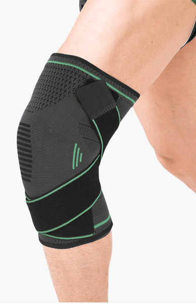 Knee Brace Compression Sleeve with Stabilizer Straps Meniscus Patella Support