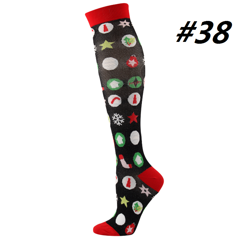Christmas Compression Socks (1 Pair) for Women & Men #38