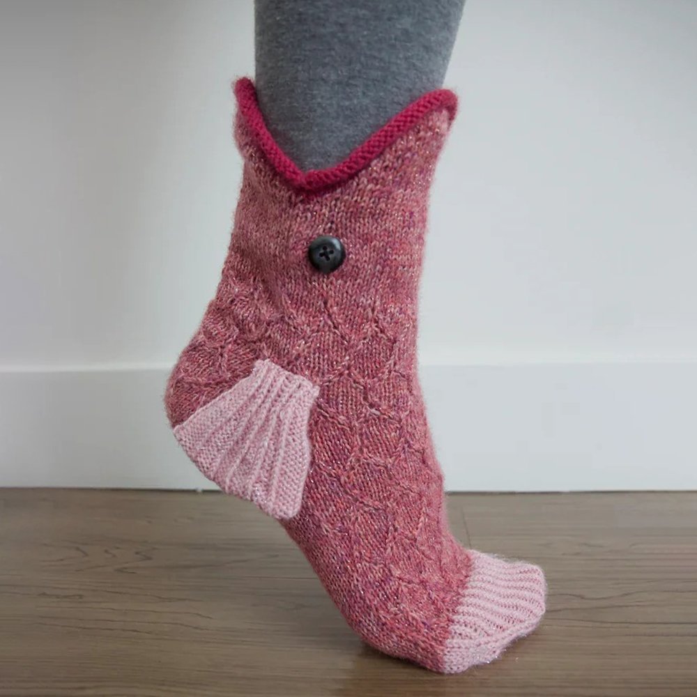 Knit Crocodile Socks Creative Gift Idea Socks