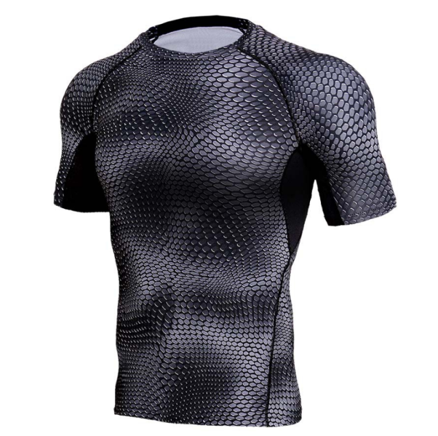 Quick Dry Workout Running Shirt Compression Fitness Tops Breathable Gym T-shirts Clothing Male Sport Shirts Men