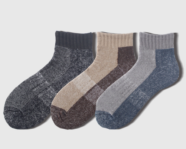 3 Pairs Sports Colorblock Sweat Absorbing Short Socks Mountaineering Socks