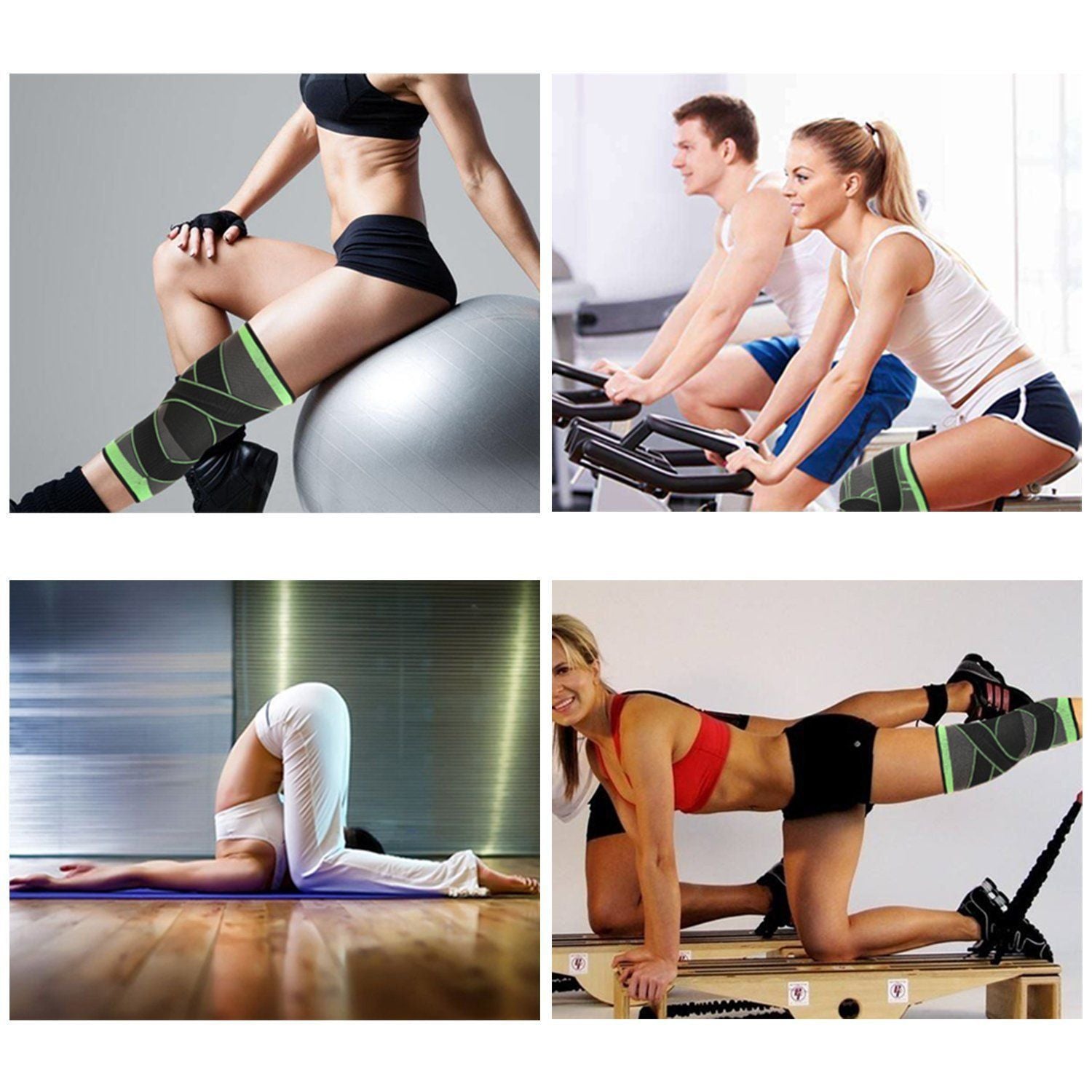 Knee Brace Compression Sleeves for Patellar Support Stability Straps