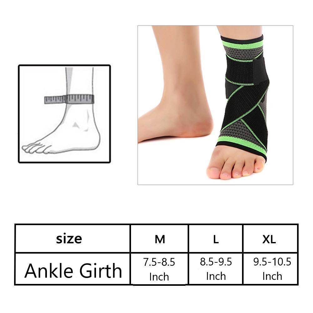 Ankle Brace Compression Sleeve with Adjustable Stabilizer Straps