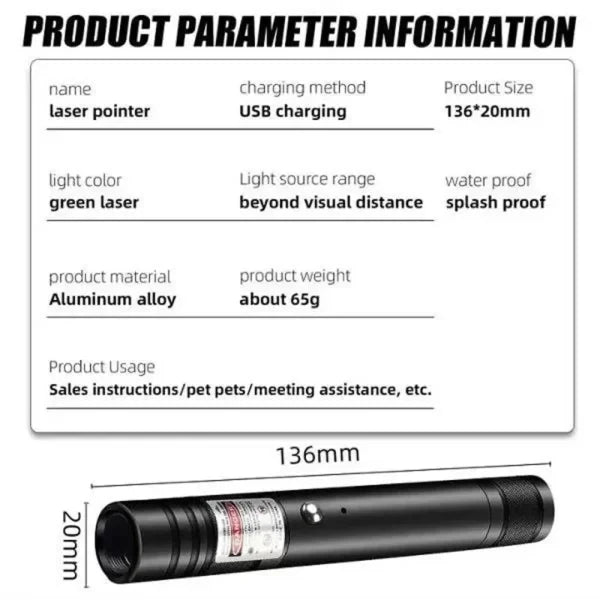 Adjustable Focus Long Range Laser Pointer
