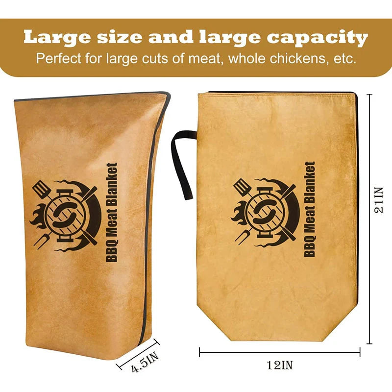 Reusable Insulated Bag BBQ Meat Resting Blanket for Brisket, Pork Shoulders, Turkey