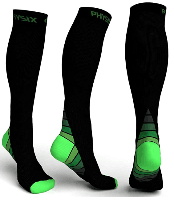 Athletic Fit Compression Socks with Graduated Target Zones 20-30 mmHg Support Stockings