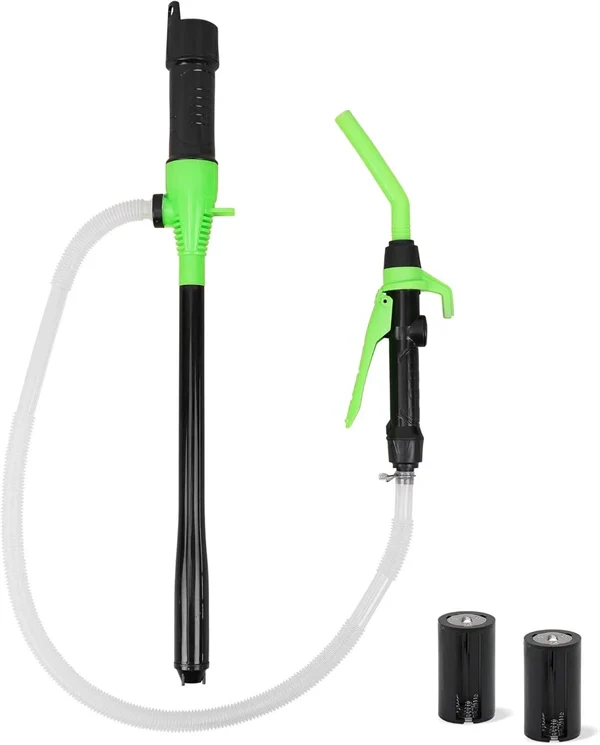 Battery Powered Electric Fuel Transfer Pump with Nozzle – Easy Vehicle Fuel Extraction