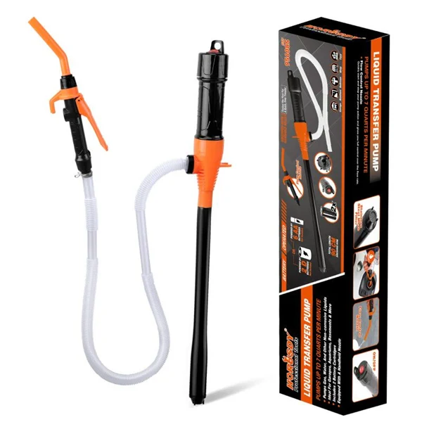 Battery Powered Electric Fuel Transfer Pump with Nozzle – Easy Vehicle Fuel Extraction