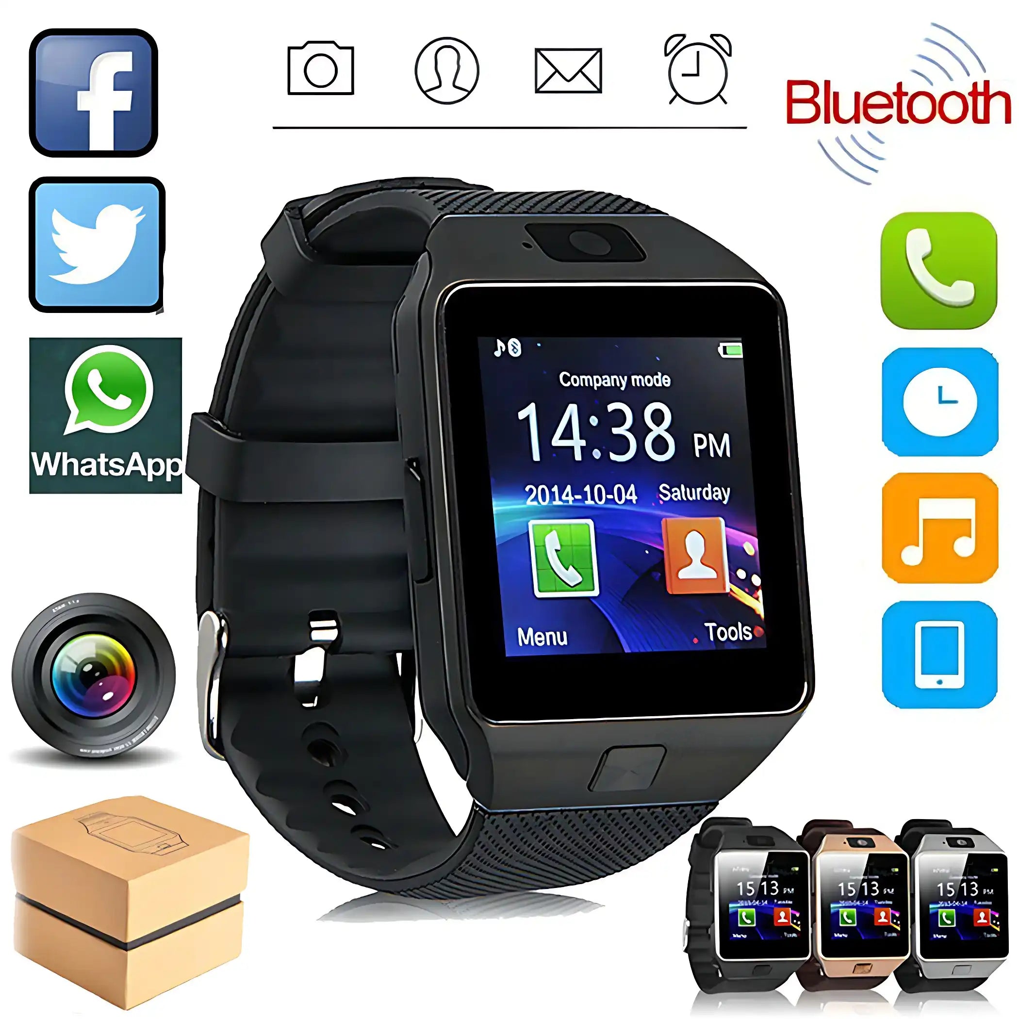 Bluetooth Smartwatch with SIM Calling & Health Tracking