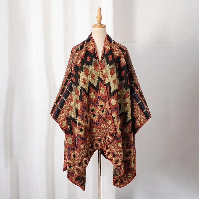 Bohemian Ethnic Style Cape Shawl