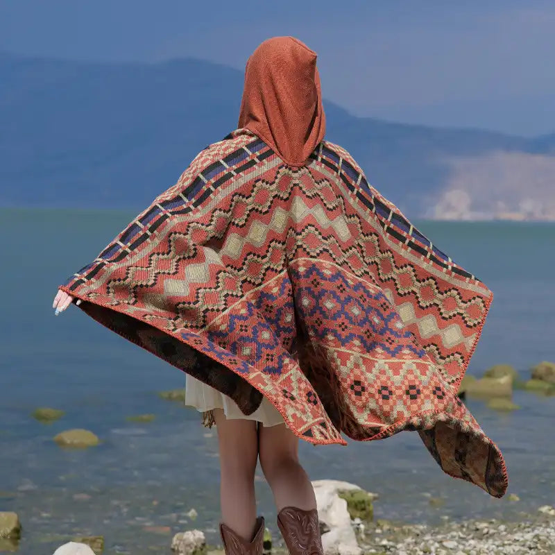 Bohemian Ethnic Style Cape Shawl