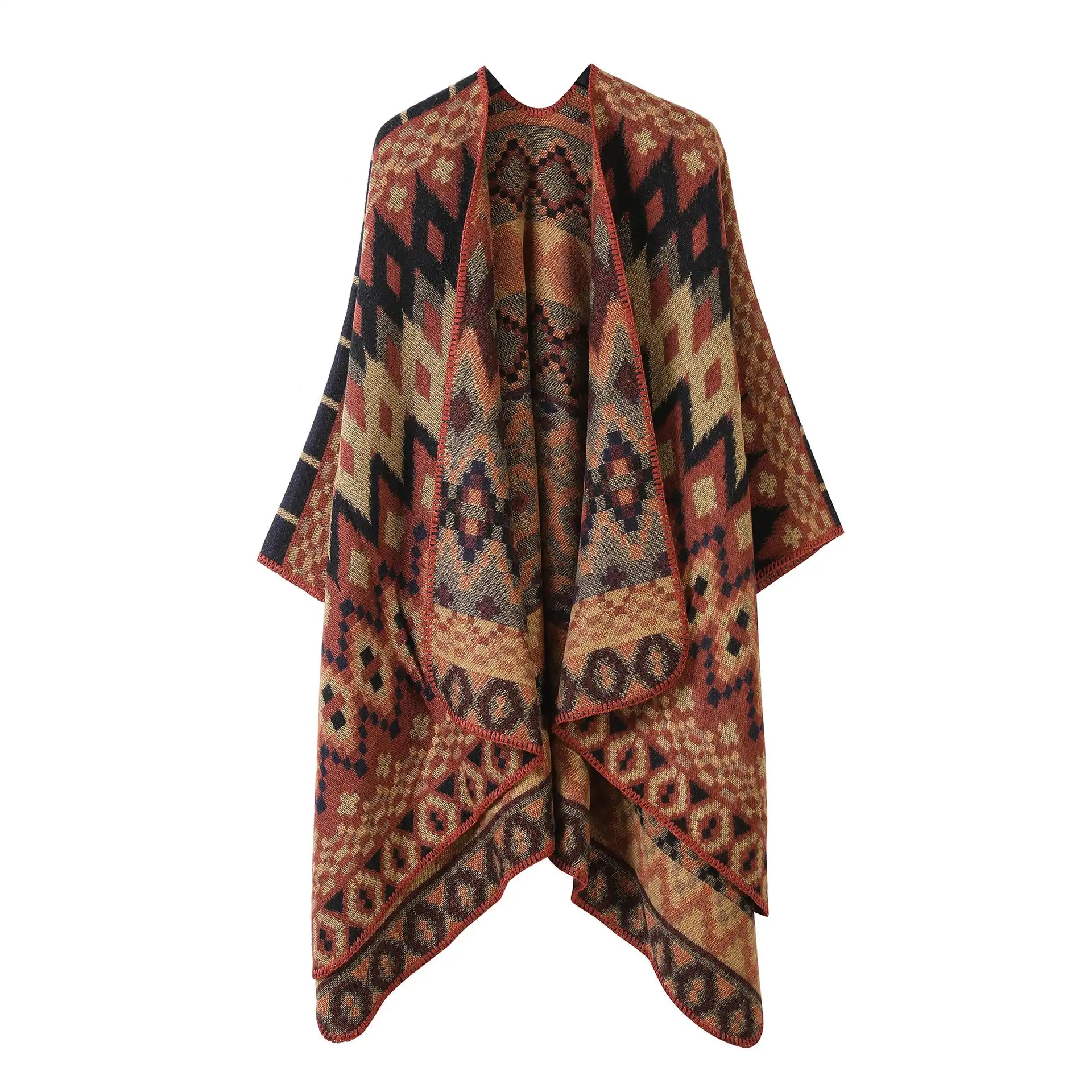 Bohemian Ethnic Style Cape Shawl