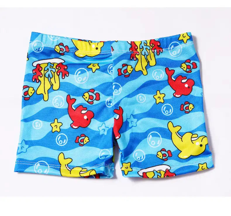 Boys' Fun Cartoon Swimming Trunks Beach Shorts (Random Colors)
