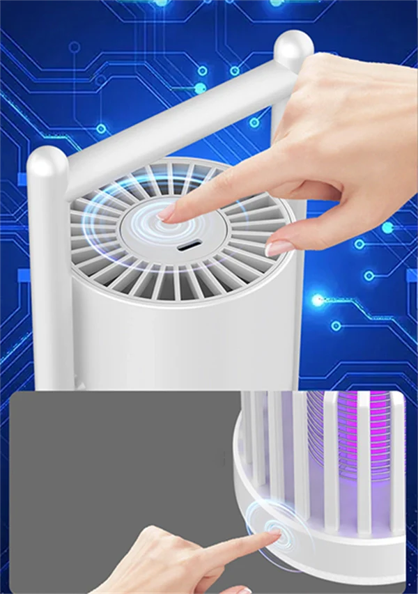 3-in-1 Camping Fan, Mosquito Zapper & Night Light – Portable Outdoor LED Lantern with USB Rechargeable for Outdoor and Indoor