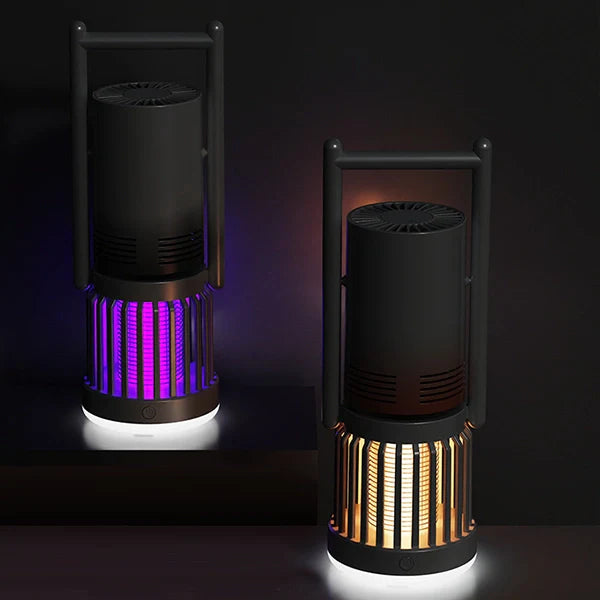 3-in-1 Camping Fan, Mosquito Zapper & Night Light – Portable Outdoor LED Lantern with USB Rechargeable for Outdoor and Indoor