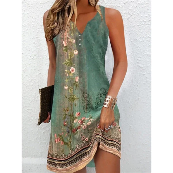 Casual Loose Ethnic Sleeveless Dress