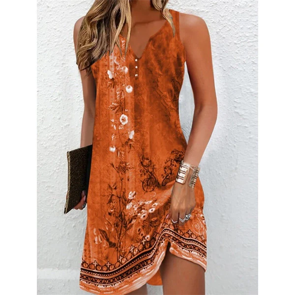 Casual Loose Ethnic Sleeveless Dress