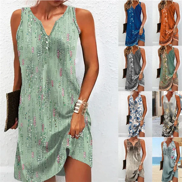Casual Loose Ethnic Sleeveless Dress