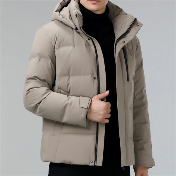 Classic Men's Winter Down Jacket - Thick, Insulated & Water-Resistant