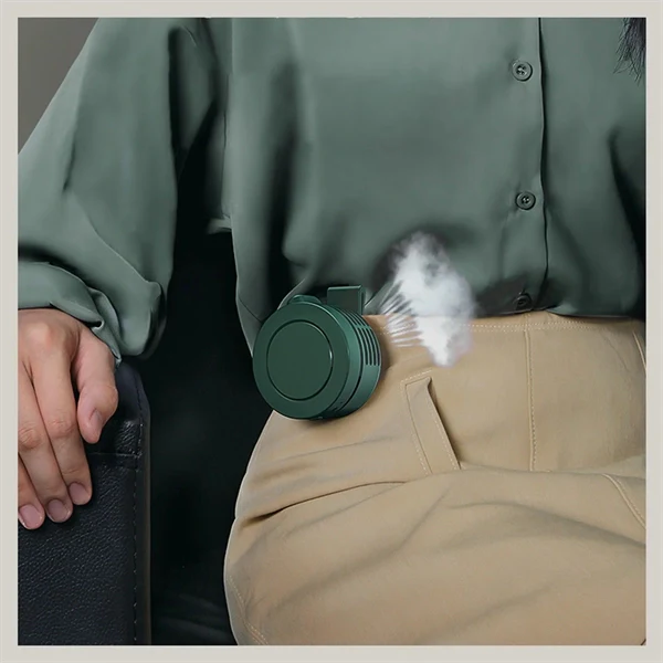 Clip-on Waist Fan with 900mAh Battery Hands-Free Portable Cooling for Outdoor Work