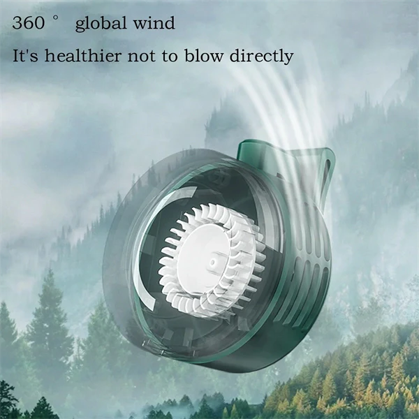 Clip-on Waist Fan with 900mAh Battery Hands-Free Portable Cooling for Outdoor Work