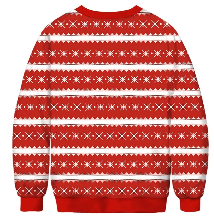 Ugly Christmas Sweatshirt 3D Printed Graphic Crewneck Long Sleeve Sweatshirts