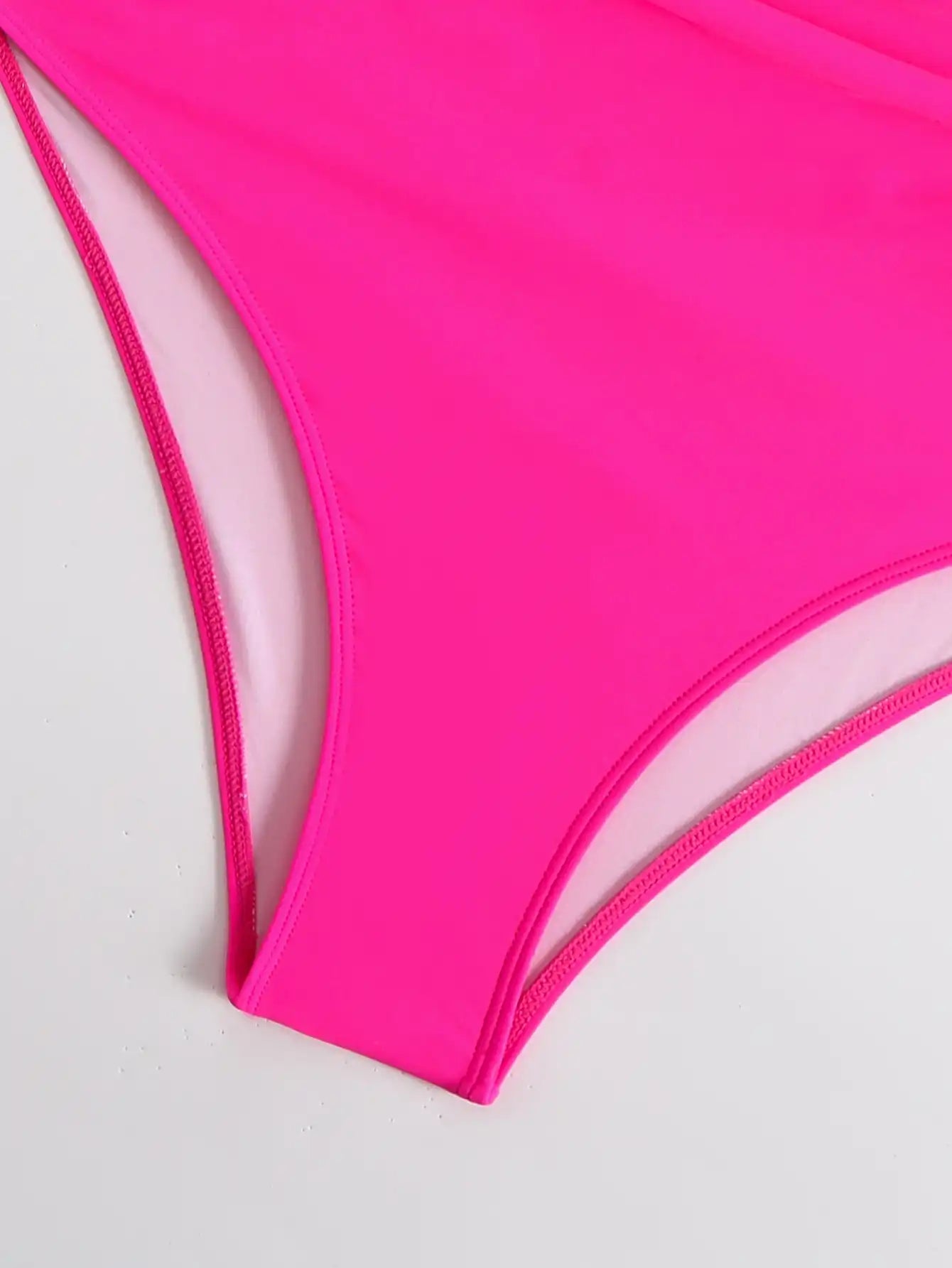 Color Pop Strappy One Piece Swimsuit Summer Sexy Bikini