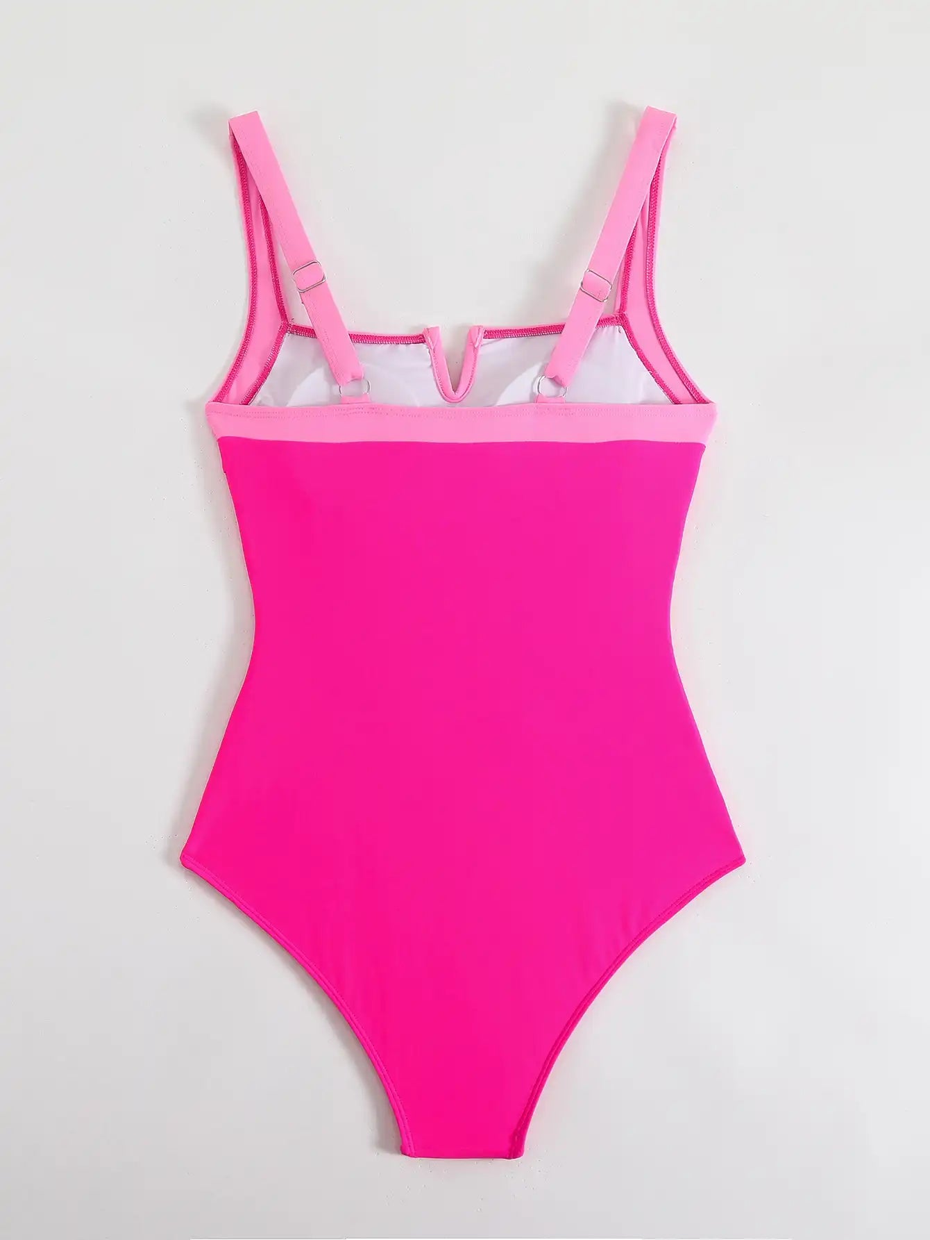 Color Pop Strappy One Piece Swimsuit Summer Sexy Bikini
