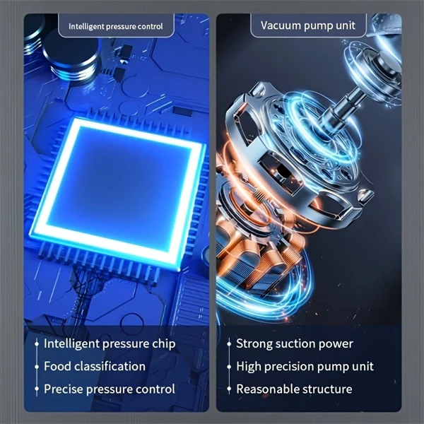 Compact Food Vacuum Sealer Machine with 10 Bags – Keep Food Fresh Longer with Easy One-Touch Sealing