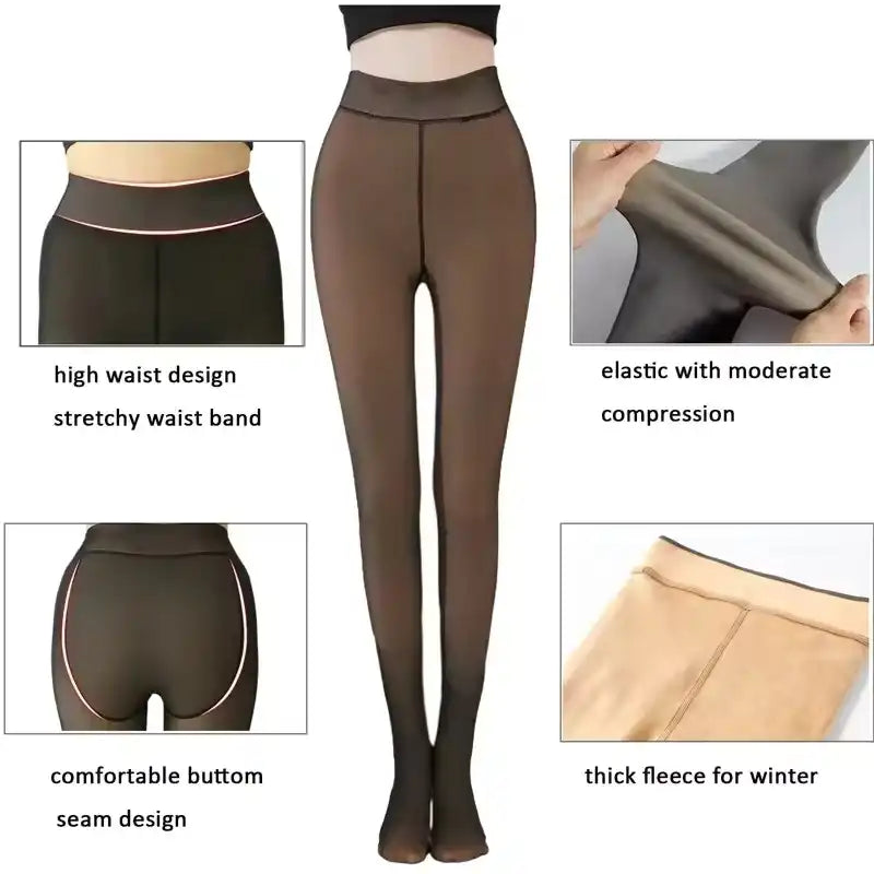 Cozy Fleece Thermal Leggings for Women