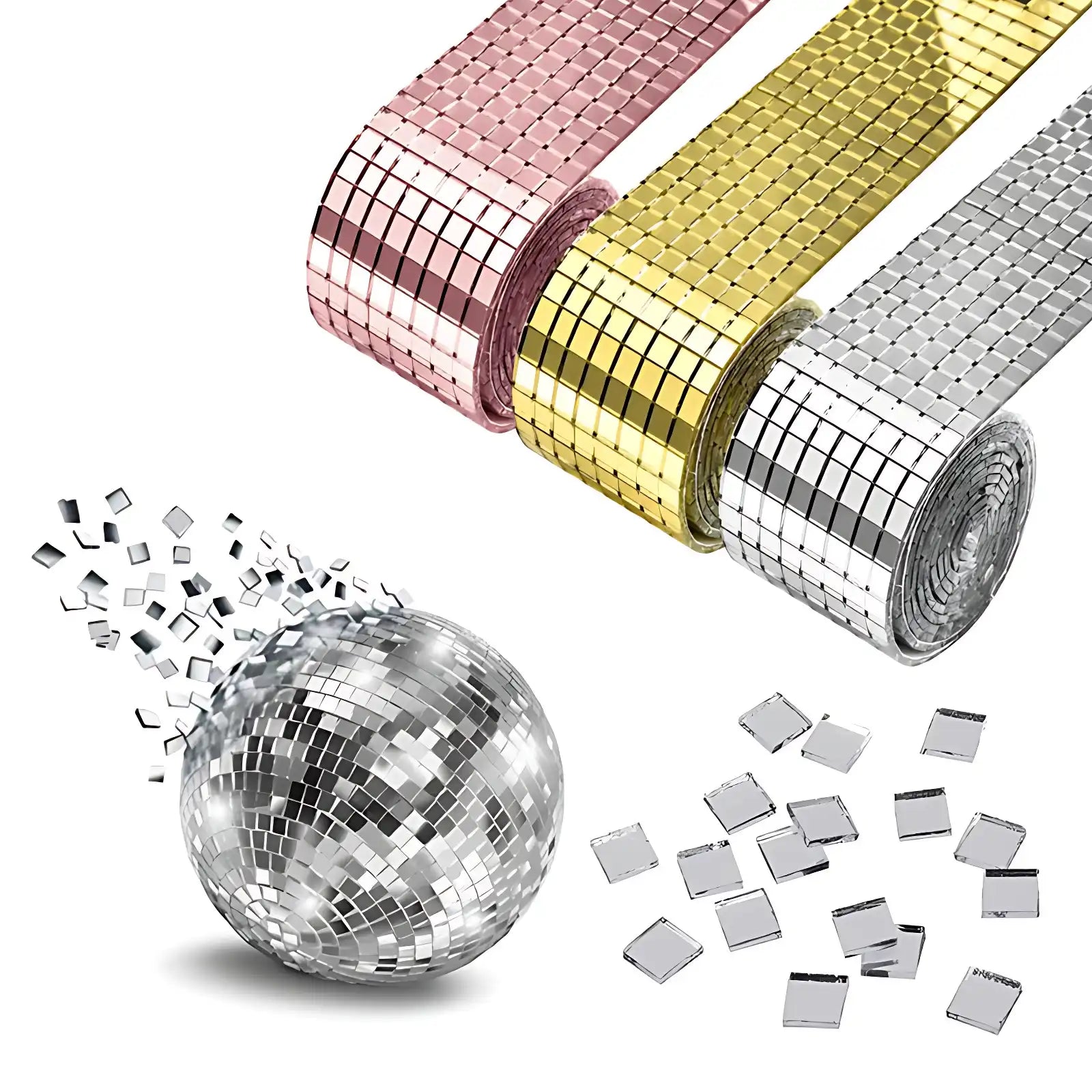 DIY Creative Mirror Glass Mosaic Stickers for Wall Decoration