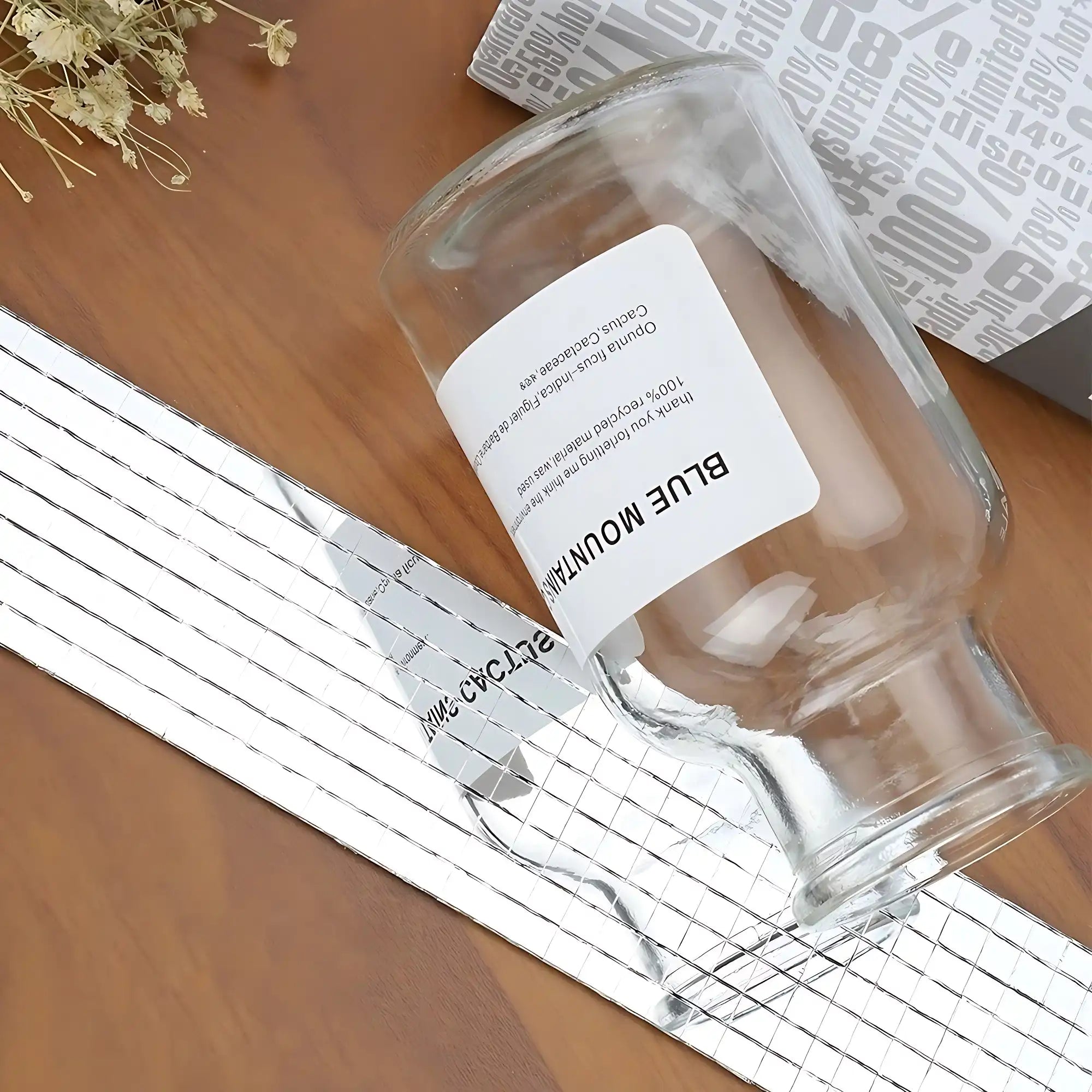 DIY Creative Mirror Glass Mosaic Stickers for Wall Decoration