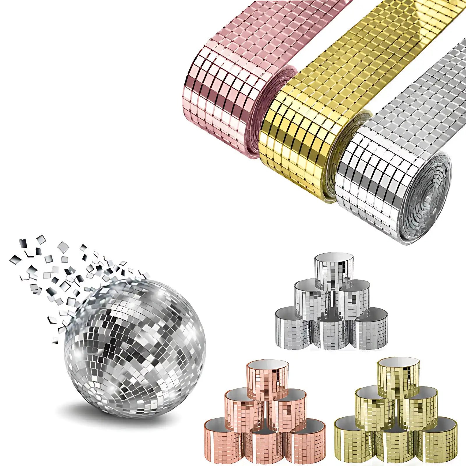 DIY Creative Mirror Glass Mosaic Stickers for Wall Decoration