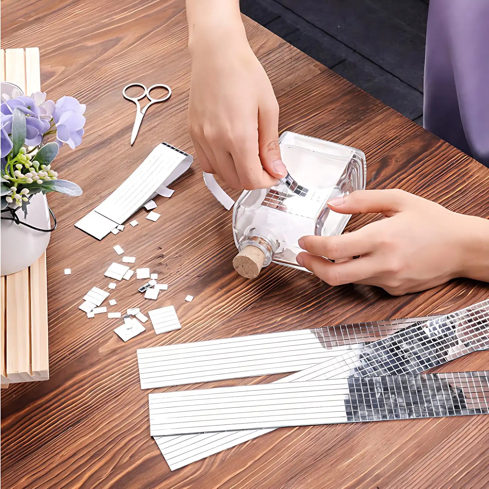 DIY Creative Mirror Glass Mosaic Stickers for Wall Decoration