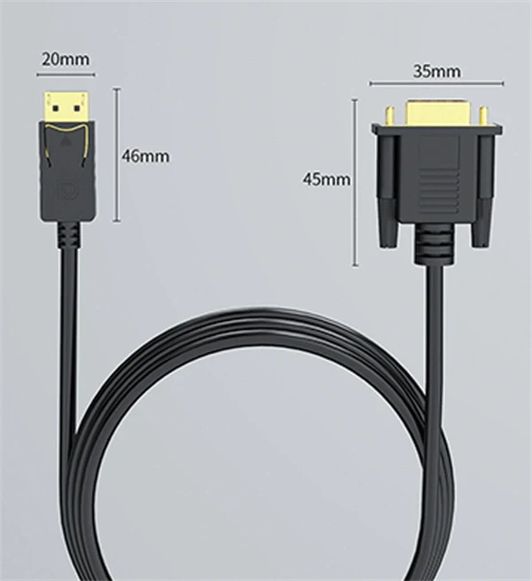 DP to VGA Adapter Cable - High-Definition Converter for Laptop, TV, Monitor, Projector