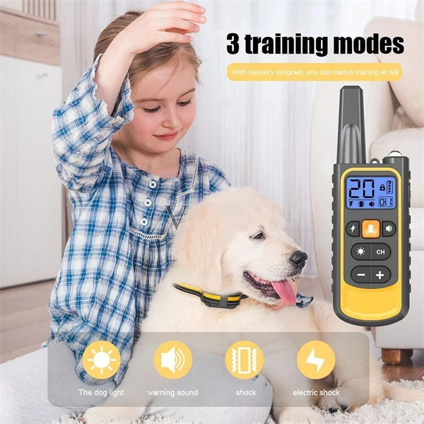 Dog Training Collar – 3000FT Remote Rechargeable Shock Collar for Pets