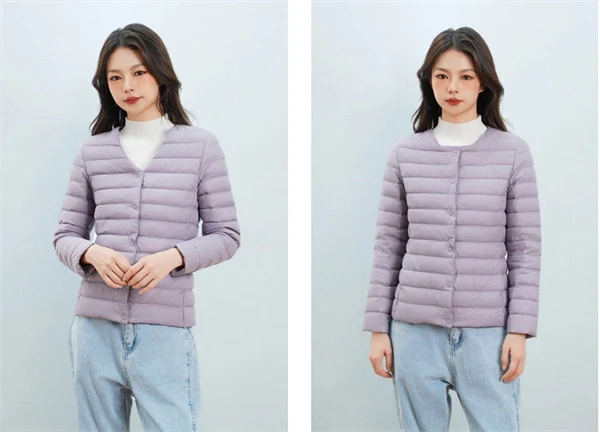 90% Down Filled Jacket - Women's Long Sleeve Winter Outerwear