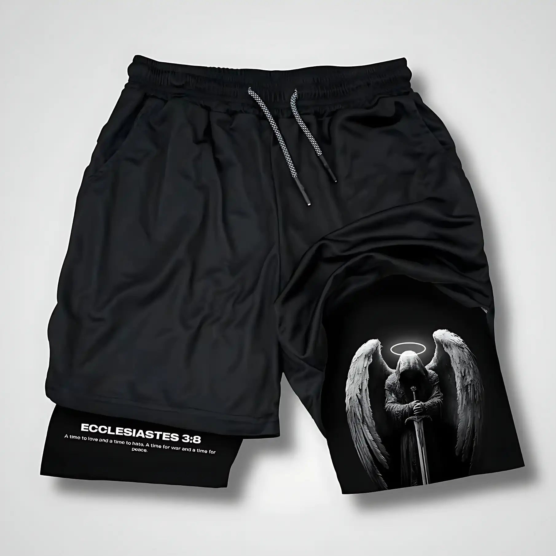 Ecclesiastes 3:8 Wings of War Printed Performance Shorts