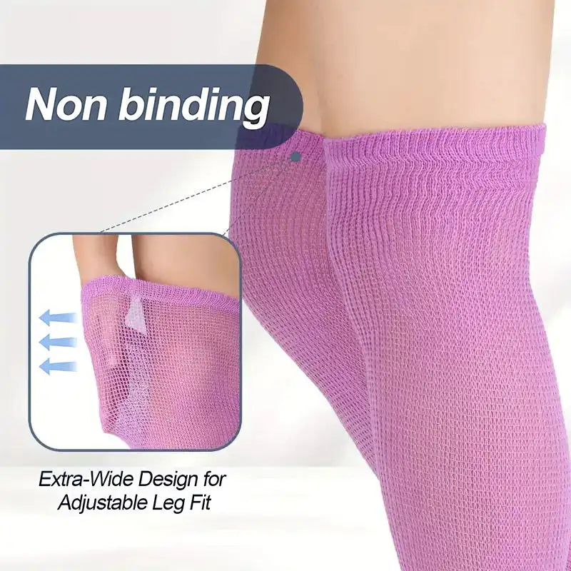 Extra Loose Nursing Socks Knee-High Diabetic Socks(2 Pairs)