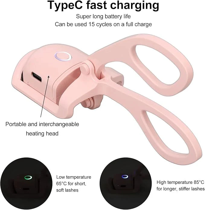 USB Rechargeable Electric Eyelash Curler Heated Eyelash Curler Rechargeable
