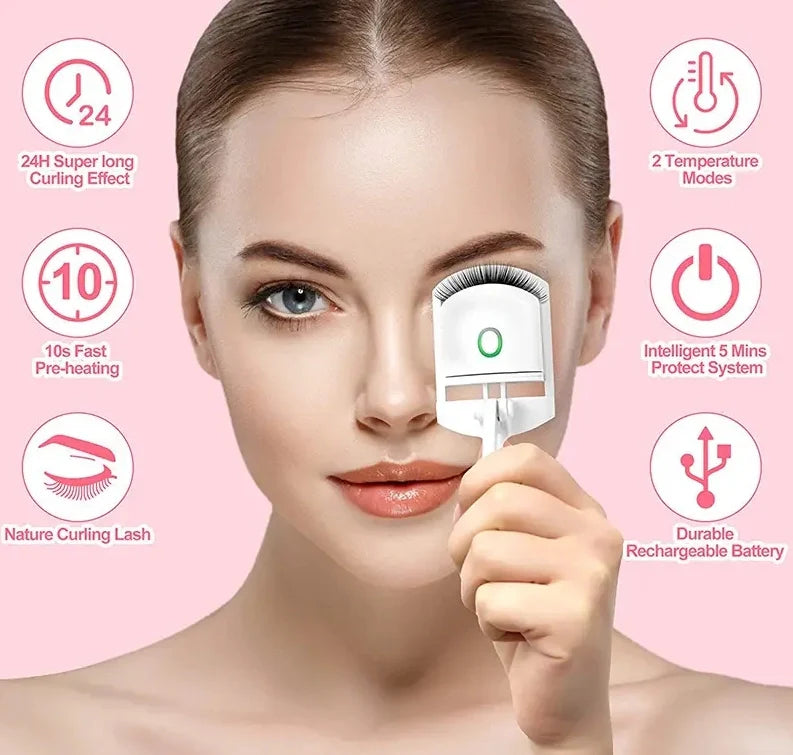 USB Rechargeable Electric Eyelash Curler Heated Eyelash Curler Rechargeable