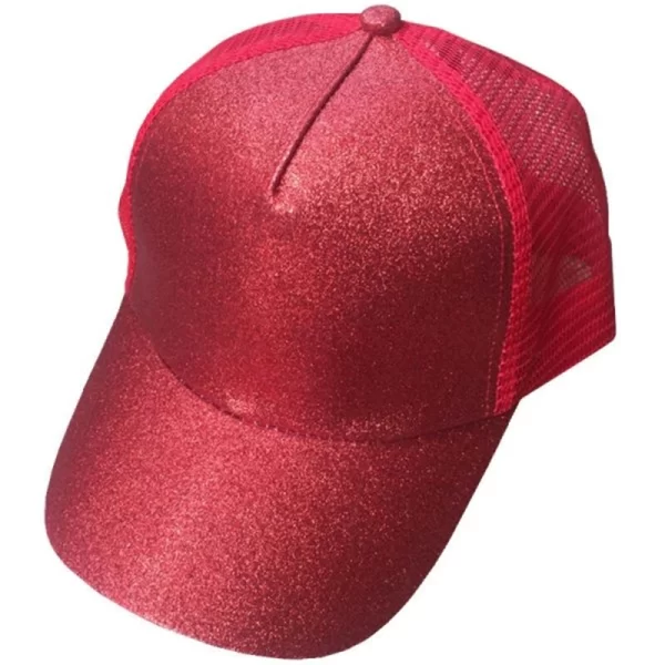 Fashion Ponytail Baseball Cap Women's Adjustable Dad Hat - Breathable Mesh Summer Trucker with Hair Bun Access