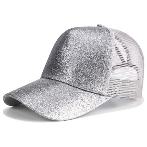 Fashion Ponytail Baseball Cap Women's Adjustable Dad Hat - Breathable Mesh Summer Trucker with Hair Bun Access
