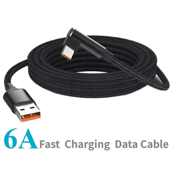 6A 66W Fast Charging USB-C Elbow Cable