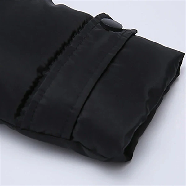 Girls' Winter Puffer Jacket with Letter Print – Warm Down Coat for Kids 4-12, Long Sleeve, Daily & School Wear