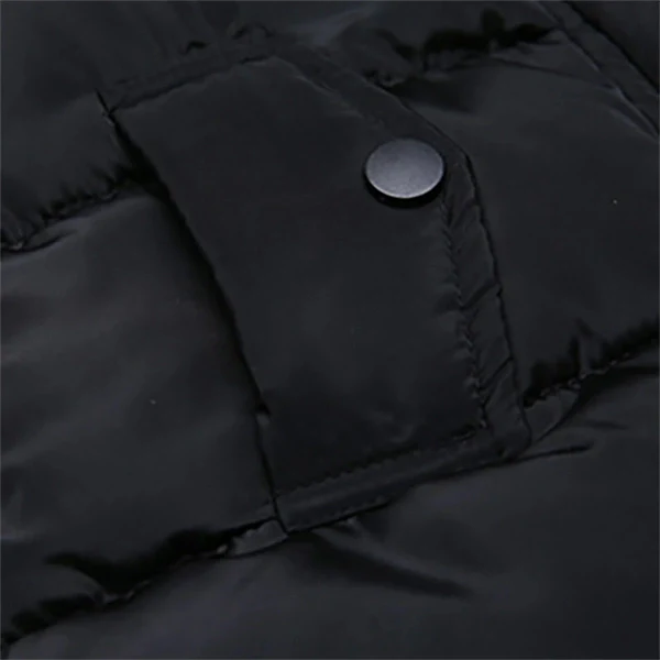 Girls' Winter Puffer Jacket with Letter Print – Warm Down Coat for Kids 4-12, Long Sleeve, Daily & School Wear