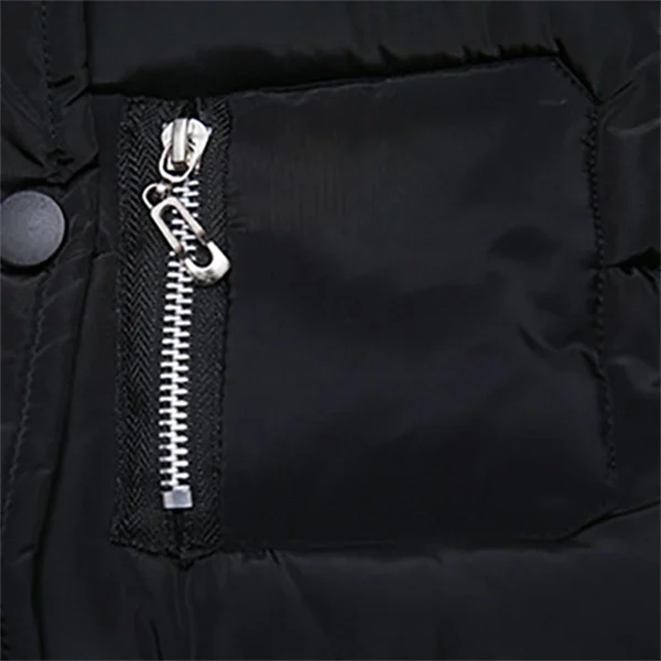 Girls' Winter Puffer Jacket with Letter Print – Warm Down Coat for Kids 4-12, Long Sleeve, Daily & School Wear