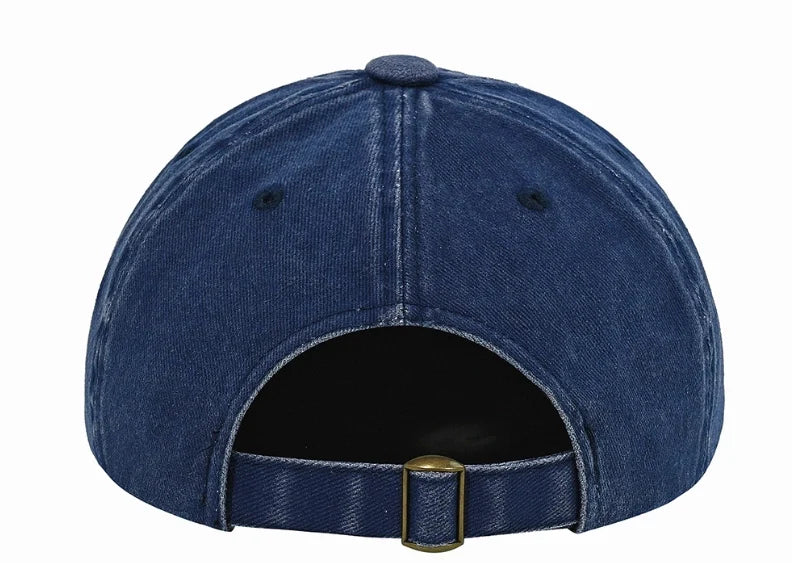 "Love is All, All is Love" Vintage Washed Cowboy Cap Embroidered Blue Baseball Cap